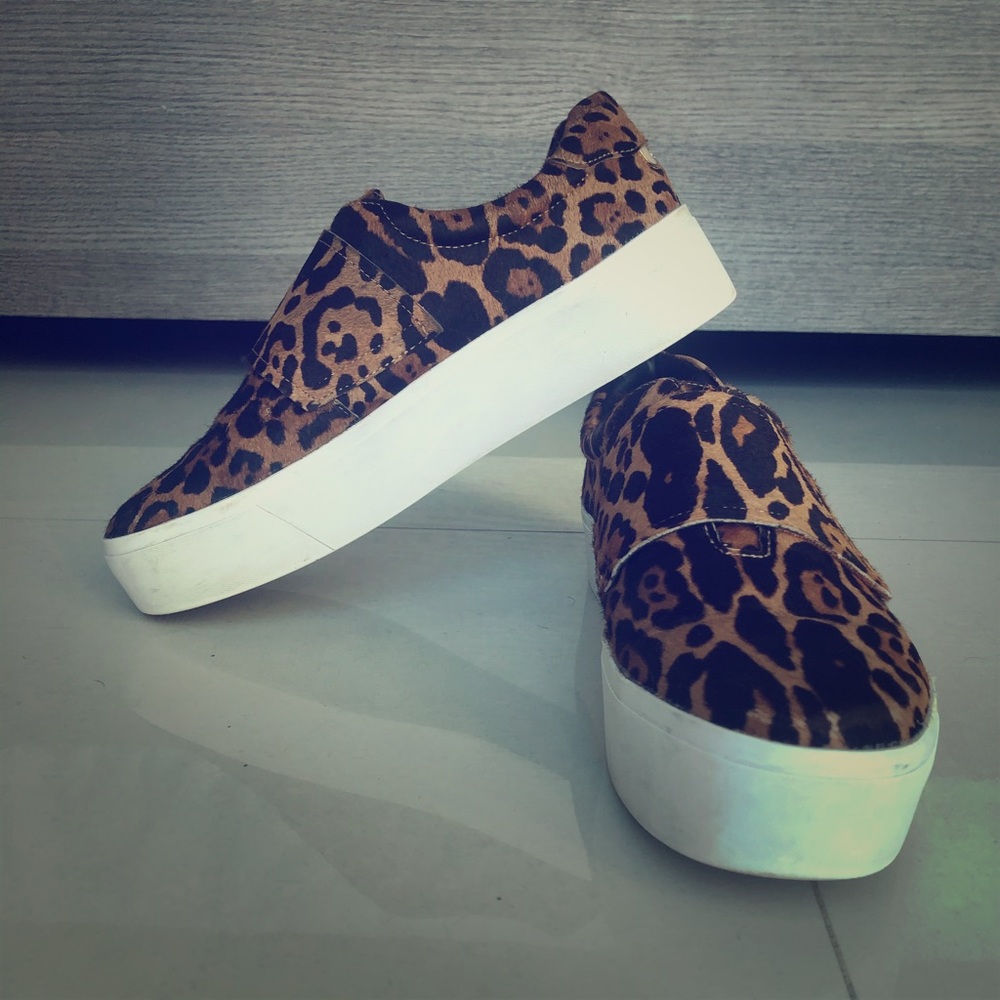 Calvin Klein leopard platform sneakers